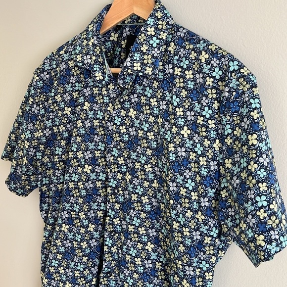 JEFF THE JAY SHORT SLEEVE SHIRT FLORAL PRINT IN LARGE - Picture 2 of 9